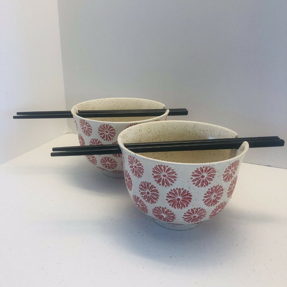 Mira Designs by FMC Ramen Udon noodle bowl set With Fiberglass Chopsticks